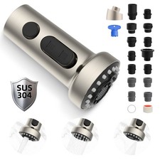 Universal Kitchen Sink Pull-Down Faucet Replacement Pull Out Spray Head SUS 304