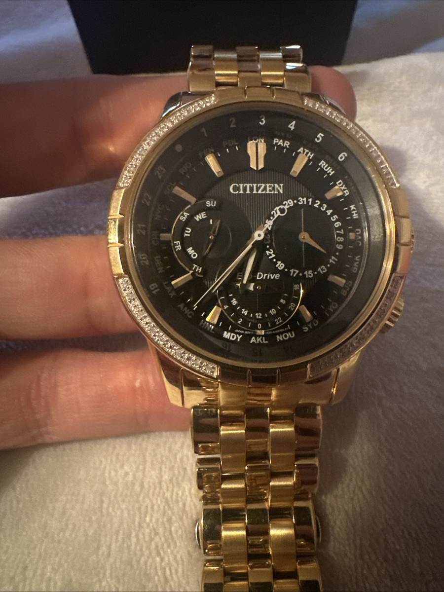 Men's Citizen Eco-Drive 8729-S115752 Watch Gold-Tone Stainless