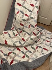 Large Laura Ashley patchwork quilt bedspread 211cm x  210cm cottagecore