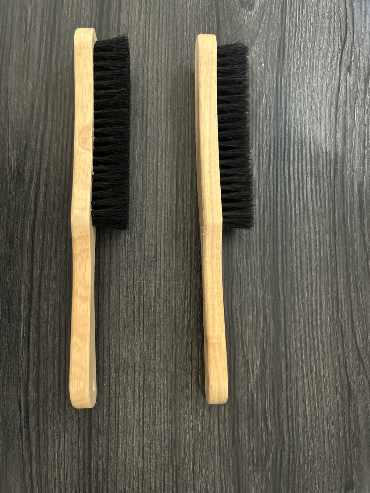 Two Fedora Hat Brush with 100% Horsehair and Solid Wood Handle-image