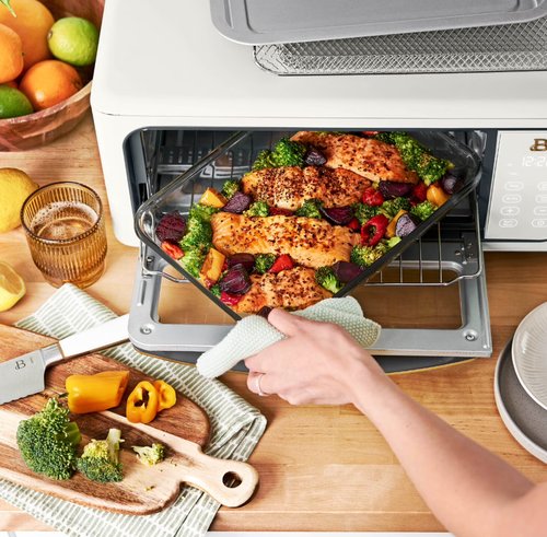 Drew Barrymore Beautiful 9-Slice Infrared Air Fryer Toaster Oven – 1800W, White  - Picture 8 of 14