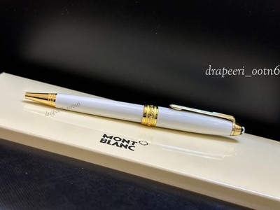 Montblanc Meisterstuck 164P White Classique Gold Trim Ballpoint