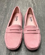 Ladies Comfy Flat Moccasin Faux Suede Cushioned Lightweight Loafer Shoe