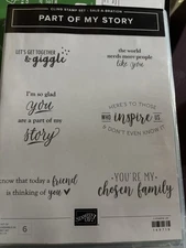 Stampin Up Part Of My Story Rubber Cling Stamp Set