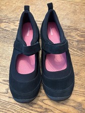 NEW Lands End Girls Mary Jane Shoes Size 5M Black Suede Rubber Soles School