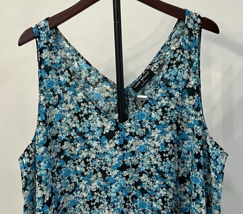 Camicetta donna LANE BRYANT collezione swing senza maniche scollo a V floreale taglia 24 nuova con etichetta - Foto 2 di 9