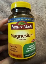 Lot of 4 Nature Made Magnesium 250mg 200 Tablets NEW SEALED Exp 11/2028