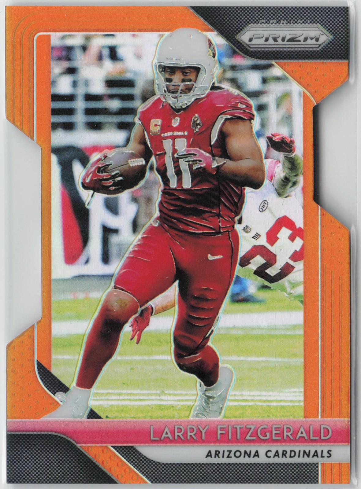 2018 Panini Prizm #194 Larry Fitzgerald Prizm Orange Die Cut #/249