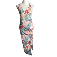 Tropical Floral Halter Dress Size S - Vacation, Y2K, Beachcore, Hawaiian
