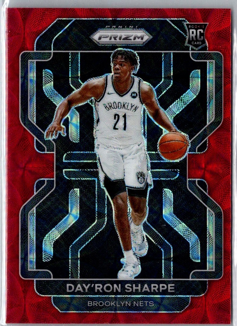 2021-22 Panini Prizm Choice Red Day'Ron Sharpe Rookie 65/88 Brooklyn Nets #281