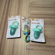 Baby Food Feeder Lot Munchkin Fresh Feeder Nuby Twist BPA Free Infant Teether3pc