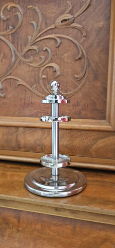 7 Gypsies ATC Artist Trading Card Holder Rotating 6.5" Chrome Turnstile