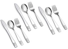 9 Piece Stainless Steel Kids Silverware Set,Toddler Utensils,Child and Toddle...