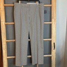NWT Liz Claiborne NY Checked Pants Size 16P Straight Leg JACKIE 4 Pockets