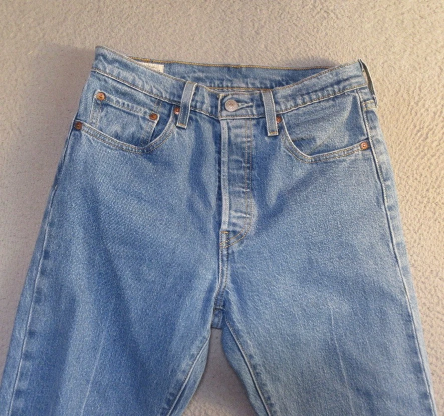 Levi's 501 Jeans 27x28 Mens Stretch Slim Straight Leg Measures 27x28 - Image 2 of 4