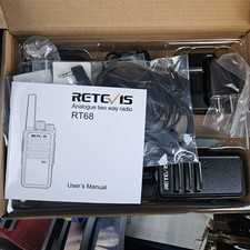 Retevis RT68 Walkie Talkie Long Range 1200mAh VOX Alarm Handheld Two Way Radio