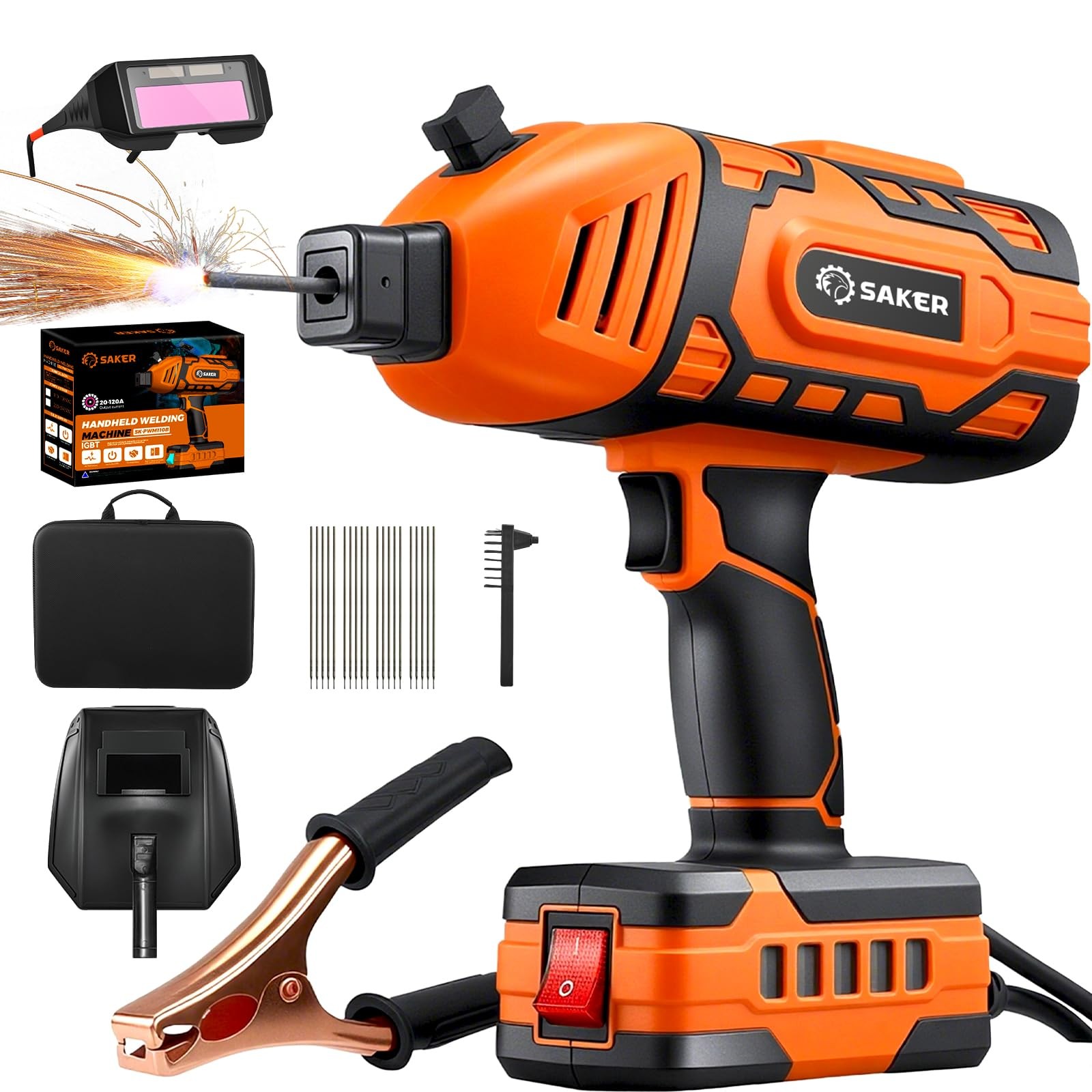 Saker Orange Portable Welding Machine 110V