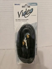 6 ft RG6U Black Coaxial Cable VIDEO Gold F Connector ~ NEW