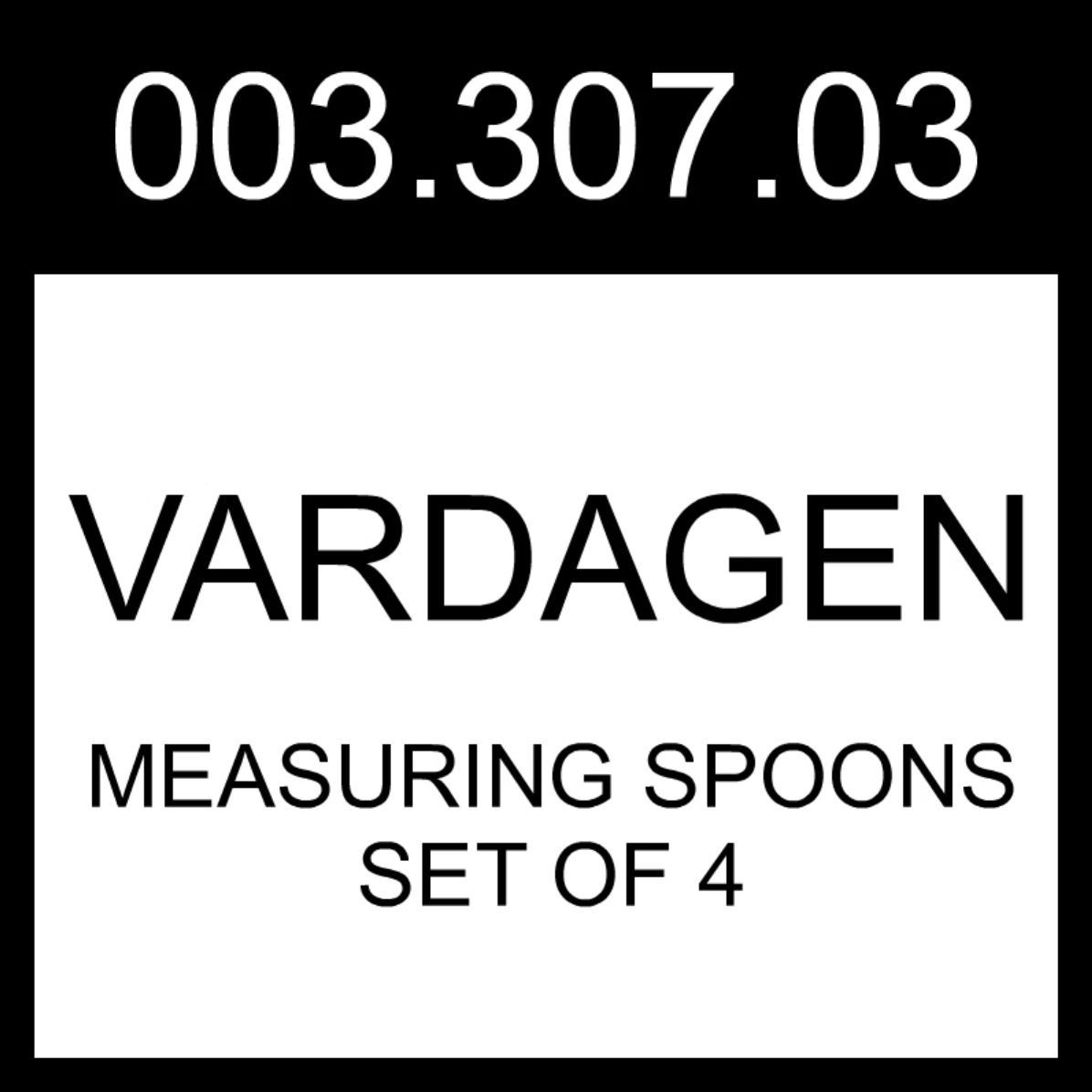 IKEA VARDAGEN Measuring Spoons Set Of 4 003.307.03