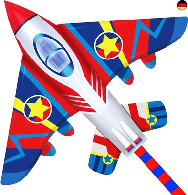 HONBO Kinder Drachen, Fighter Plane Drachen für Kinder und Erwachsene 58?breit 