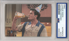 Charlie Sheen SIGNED Two and a Half Men TV Drinking PSA DNA COA AUTO Photograph