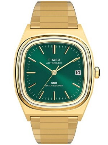 Timex 1983 E-Line Automatic Green Vintage Style Men Watch
