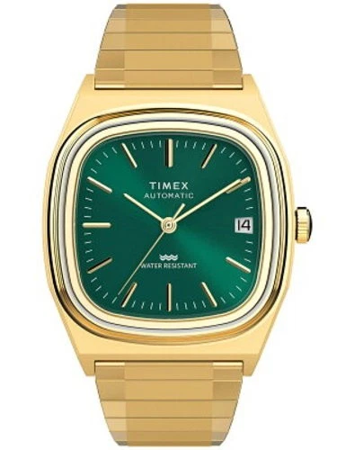 Timex 1983 E-Line Automatic Green Vintage Style Men Watch TW2Y67700 　2026