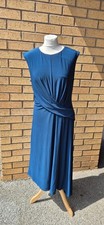 Roman Teal Blue Midi Evening Occasion Dress. Size 14