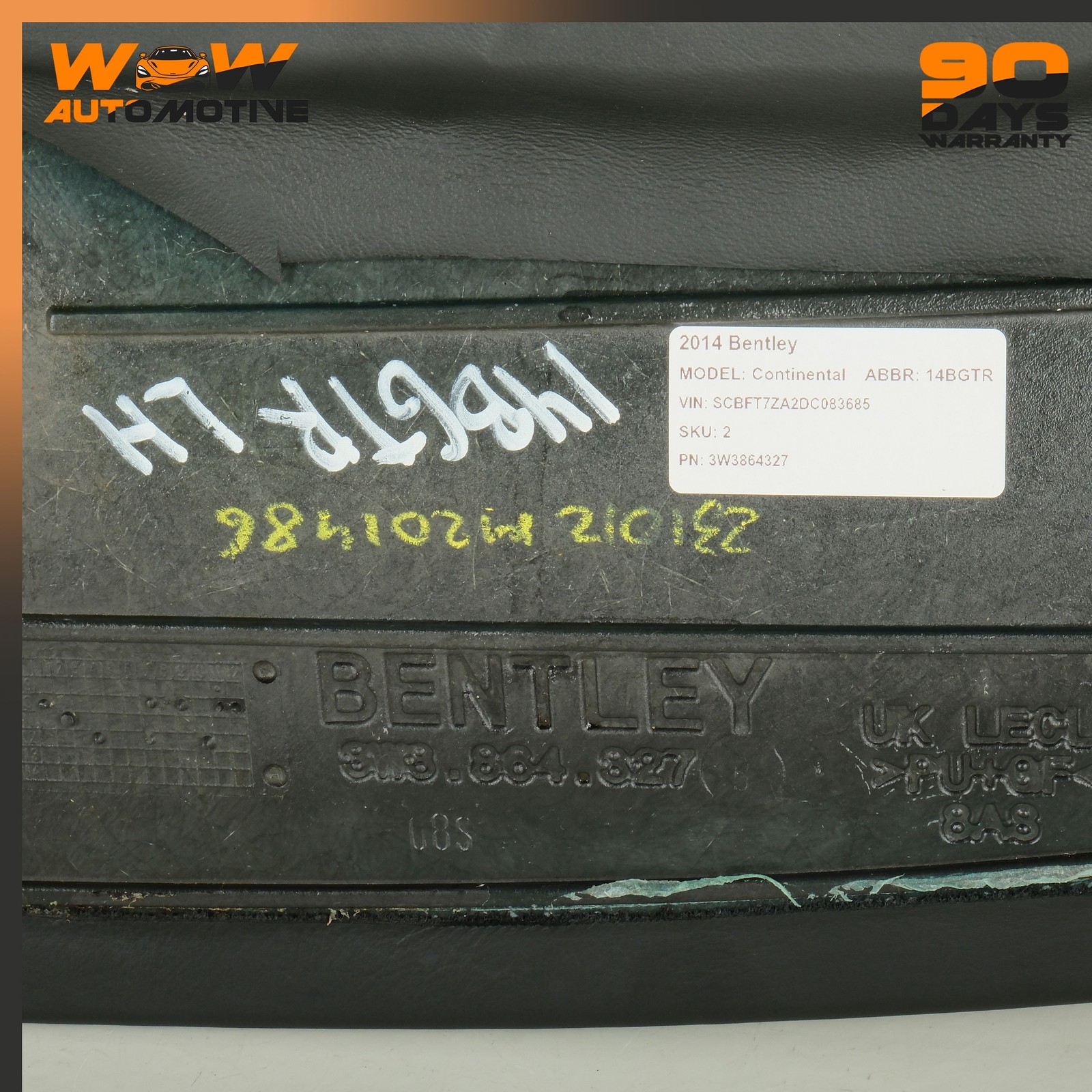 Bentley Continental GT 2012-2019 Front Left Center console trim panel Black