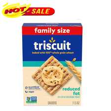 Triscuit Reduced Fat Whole Grain Wheat Crackers, Vegan Crackers, Holiday 11.5 oz