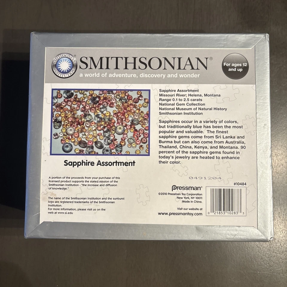 Quebra-cabeça de 1000 peças 🧩 Smithsonian Sapphire sortido quebra-cabeça lacrado - Imagem 2 de 4