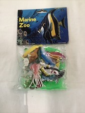 New MARINE ZOO Assorted Marine Figurine Toys Sharks Fish Seaweed Unopened W