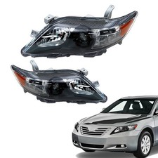 For 2010-2011 Toyota Camry Se Le Xle Sedan Headlights Lh Rh 4-door Chrome Black
