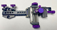 3" DAVIS TARGET SIGHT-Double Knob Mount-4" Ext-BLACK/PURPLE KNOBS