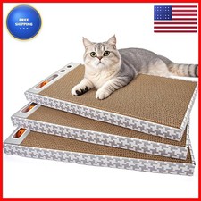 Markarbarka Cat Scratching Board 3 Pack Reversible Cardboard Scratcher with
