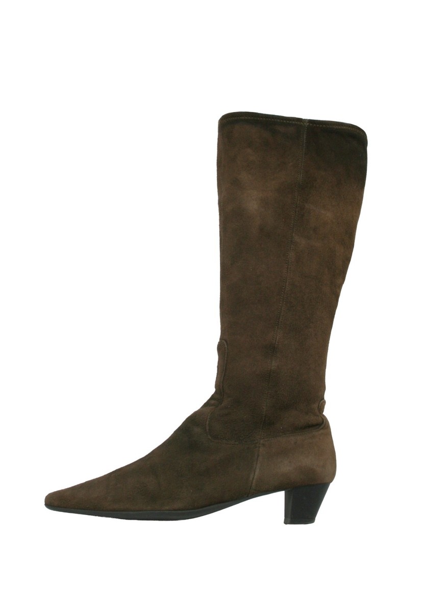 Jil Sander 00S Raf Simons Era Suede Point Toe Knee High Biker