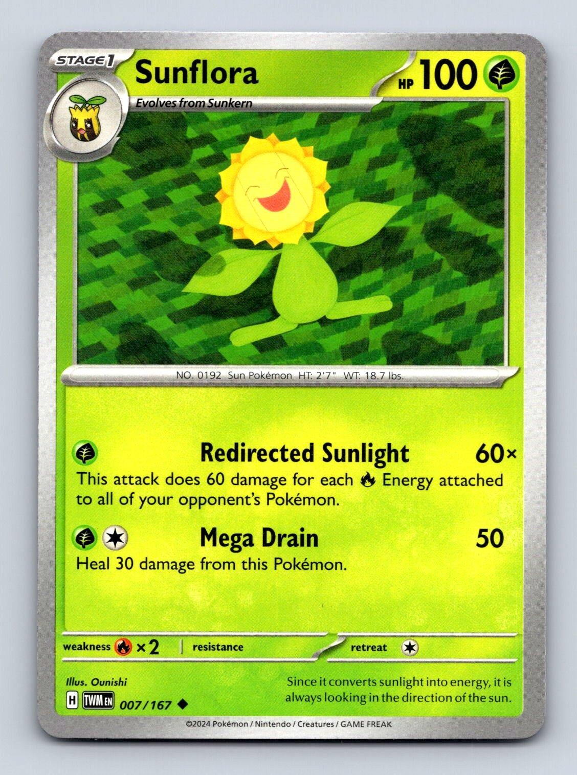 SUNFLORA 007/167 UC TWILIGHT MASQUERADE POKEMON NM