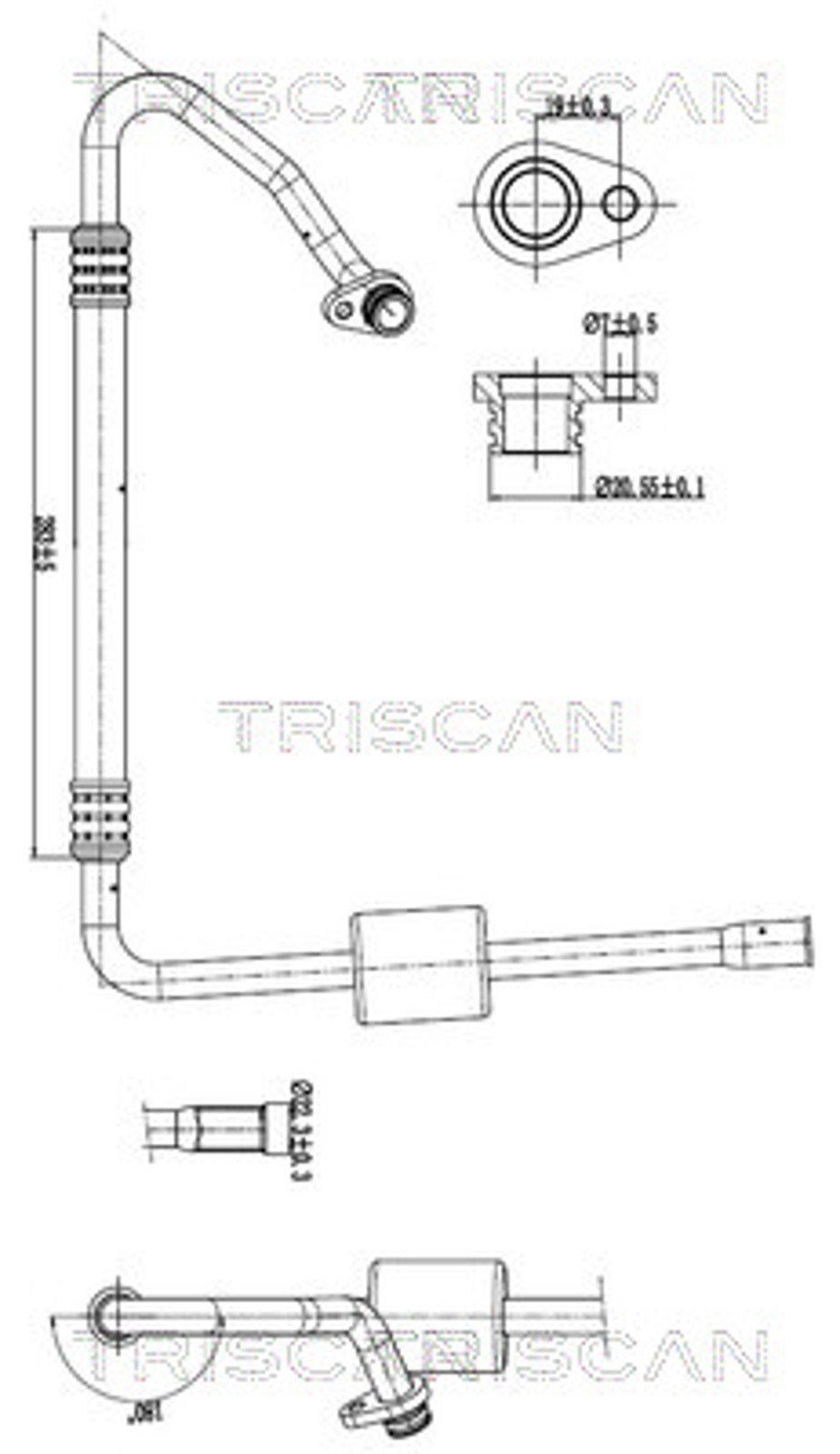 Hochdruck-/Niederdruckleitung Klimaanlage Triscan 9010 28052 FüR Peugeot 508 Sw-image