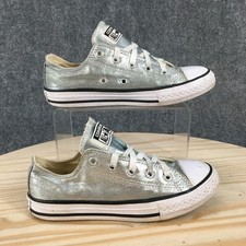 Converse Shoes Youth 2 Silver Chuck Taylor All Star Sneakers Low Top 354038F