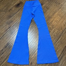 Aerie OFFLINE Real Me High Rise Flare Leggings S Blue Waffle Knit Yoga Pants