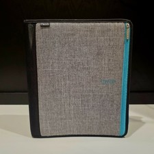 Mead Five Star Trapper Keeper Binder Folio Blue, Gray,  Black Zipper Style