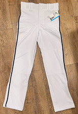 Pantalon de baseball unisexe Champro Youth M blanc avec tuyauterie noire