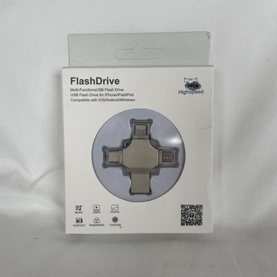 4In1 for iPhone iPad iPod Flash Drive 64GB New See Back Photo For Details