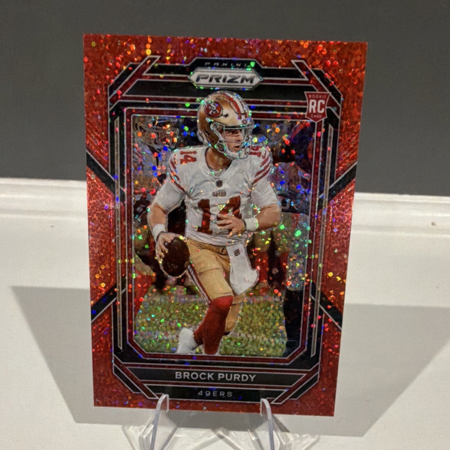 Panini 2022 Prizm Football Brock Purdy Rookie RC #353 49ers Red Sparkle