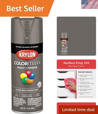 Gloss Machinery Gray Spray Paint and Primer - 12 oz. | Indoor/Outdoor