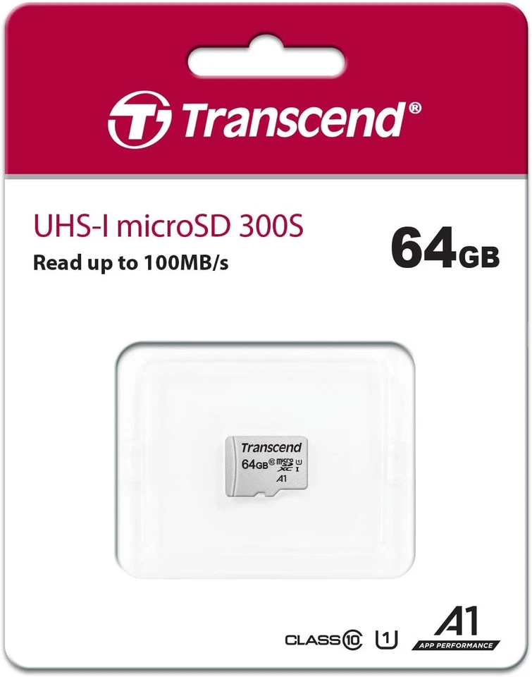 Transcend 64GB microSDXC 300S Class 10 Memory Card with up to 95/45 MB/s (for Sm - Image 3 of 4