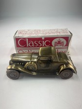 Vintage Banthrico Chicago IL Car Coin Bank 1930 Duesenberg 6.5  In Box