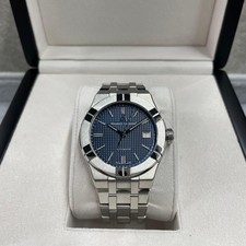 Maurice Lacroix AIKON Automatic 39mm Watch SS Black Dial Used & Box 2