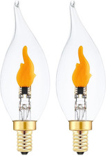 Flickering Flame Light Bulbs Candelabra Base E12 Flame Bulb, LED Flickering Cand