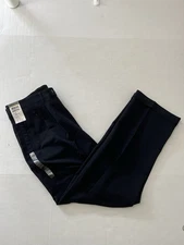 Claiborne Men’s 36x30 Black Stretch Double Pleated Front Cuffed Dress Pants NWT